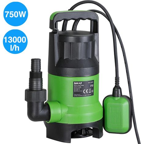 Pompa Immersione Elettropompa Sommersa Acque Scure Sporche Chiare 750W 13000L/h (1/5)