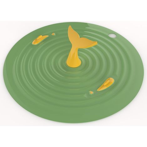 Couvercle de siphon de sol rond en silicone vert, anti-odeurs, ZQKLA (1/5)
