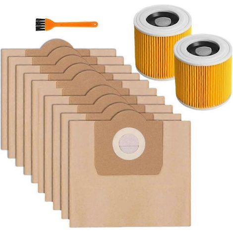 Sacs à poussière Avec Filtres pour Karcher WD3 WD3 Premium MV3 SE4001 A2201 A2204 Aspirateurs 6.959-130./6.414-552.0 (1/5)