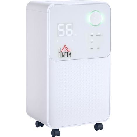 HOMCOM 2L Portable Quiet Dehumidifier, 12L/Day Electric Air De-Humidifier (1/5)