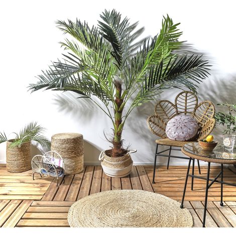 Plante Artificielle - HOME DECO FACTORY - Palmiers - Vert et Marron - H125 cm (1/3)