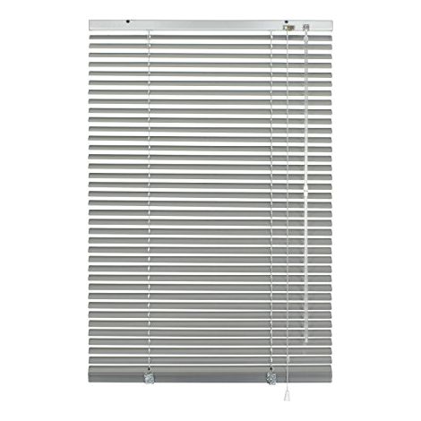 GARDINIA Veneziana in alluminio, Visibilità, Protezione dalla luce e ai raggi solari, Fissaggio al muro e al plafone, Kit di montaggio incluso, Argento, 140 x 240 cm (LxA) (1/4)