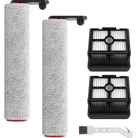 Rotoli di ricambio per spazzole e filtri HEPA per aspirapolvere senza filo Dreame H12 Pro, H12 Dual e G10 Pro, sia per solidi che per liquidi, inclusi 2 testine + 2 filtri HEPA + 1 spazzola per la pul (1/5)