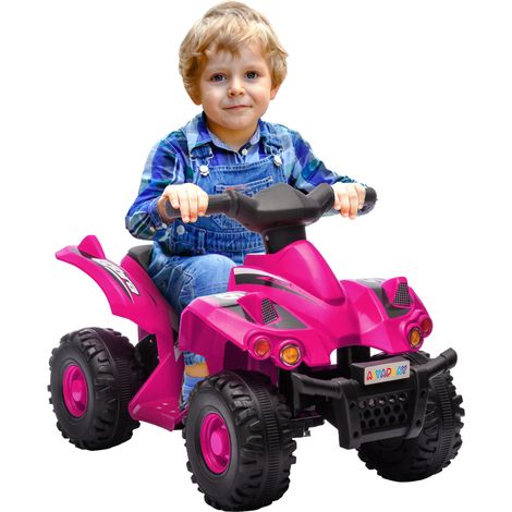 6V Kids Electric Quad Bike w/ Music, ward Function, 2-6 Years, Pink (1/5)