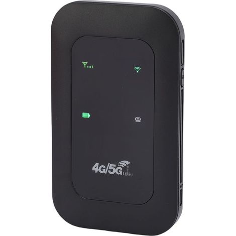 Point d'accès Wi-Fi 4G/5G compatible avec 10 appareils, routeur mobile LTE, haut débit 300 Mbps, emplacement carte SIM, écran LED couleur (1/5)