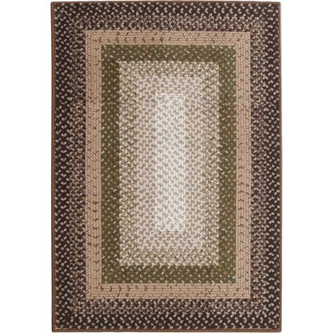 Alfombra para pasillo, base antideslizante, poliéster suave, verde, 120 x 170 cm. (1/2)