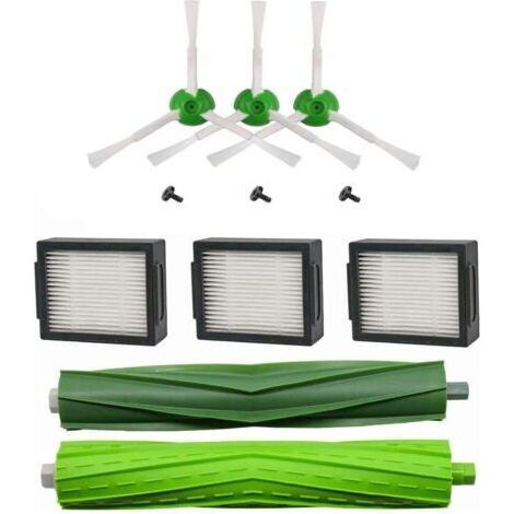 Kit de pièces de rechange compatible avec Roomba i7 i7+ E5 E6 E7 – le pack comprend des brosses latérales, des rouleaux et des filtres Hepa. (1/5)
