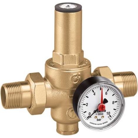 Caleffi – Réducteur de pression 1/2' 536040 – Cartouche amovible – Pression réglable 0,5 à 6 bar – Corps en alliage résistant à la dézincification (1/3)