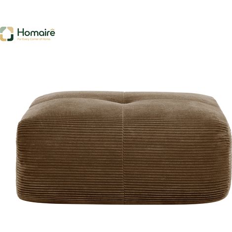 Pouf modulable en velours côtelé marron avec accoudoirs 92,5 x 75 x 40 cm HOMAIRE (1/5)