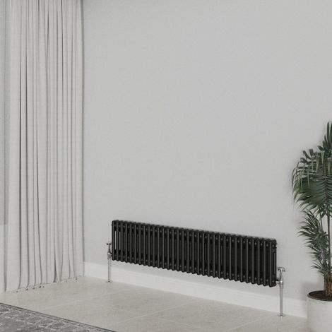 WarmeHaus Traditional Black Double Column Radiators 300x1460mm (1/5)