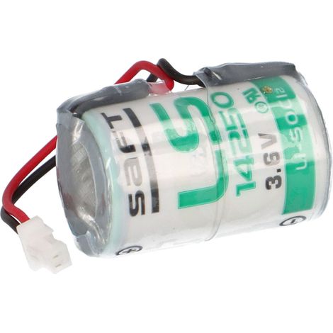 Saft Lithium 3,6V Batterie LS 14250 + JST-SHR-2P Pufferbatterie 10 Jahresbatterie (1/5)