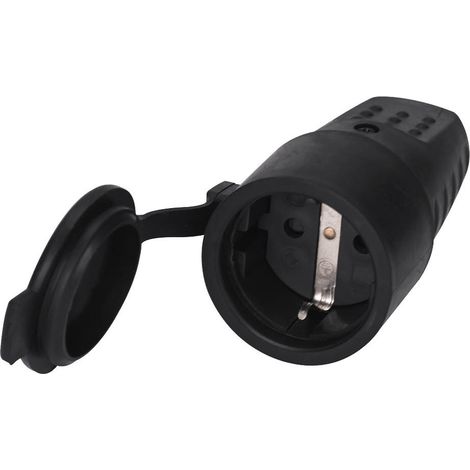Base aerea con tapa impermeable de goma 4.8mm Negro GSC 102015001 (1/2)
