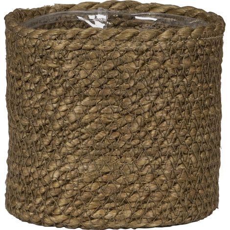 Scheurich Seagrass 22, vase en osier/pot de plantes en osier/pot en osier en seagrass couleur : Brown, 22 cm de diamètre, 19.5 cm de hauteur, 7.5 l vol.