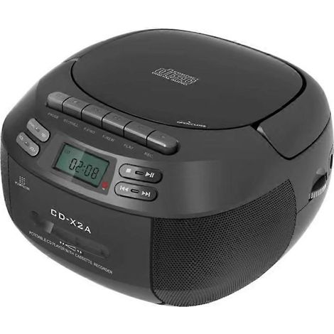 Lecteur CD/radio FM/AM multifonctionnel, lecteur de cassettes CD, lecteur MP3 stéréo pour étudiants, lecteur de clés USB, prise UE (1/5)