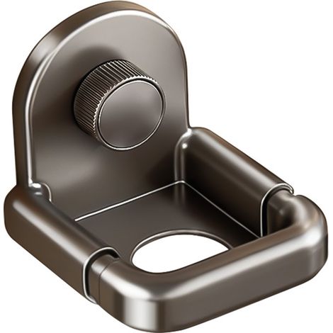 Lot de 4 supports pour gel douche à ventouses sans fixation supérieure gris canon, rangement pour shampoing en salle de douche (1/4)