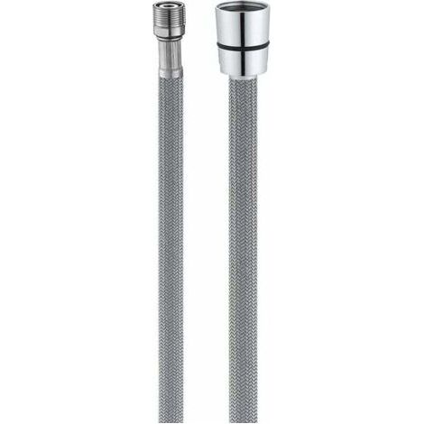 Tuyau de rechange pour robinet de cuisine – Tuyau flexible en nylon gris M15 x 1/2" – Longueur 150 cm – Compatible avec les éviers à douchette extractible (1/4)