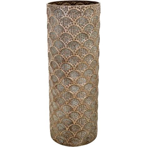 Paragüero de metal marrón 20x20x54h cm