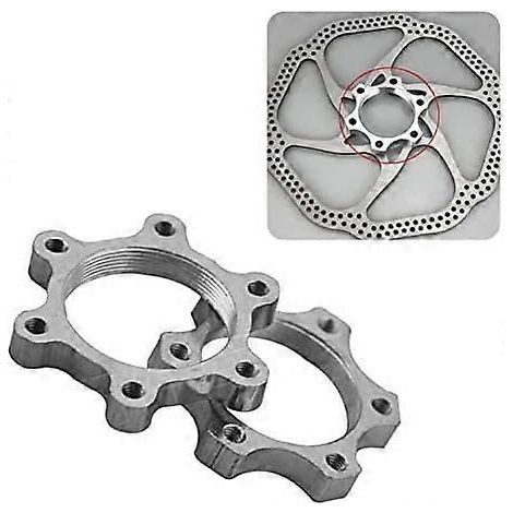 Convient aux roues libres de vélo, avec disques de frein à moyeu fileté, fixation 6 trous, entraxe de 44 mm, 2 pièces/paquet (1/5)
