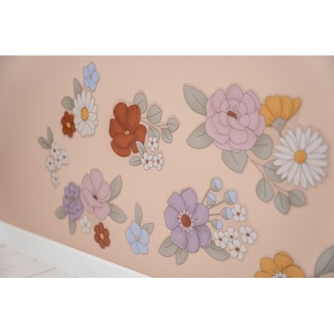 Stickers muraux Vintage Little Flowers 2 x 42 x 30cm Rose, rouge, blanc, ocre (1/5)