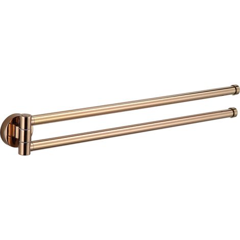 Mexen Remo schwenkbarer Doppelhandtuchhalter, Rosa Gold - 70507255-60 (1/2)