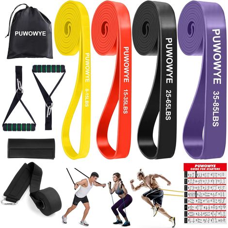 Bande Elastique Musculation, Niveaux Différents de Élastique Musculation, Bande de Resistance Traction pour Entraînement de Résistance Powerlifting Fitness Musculation pour Les Hommes et Les Femmes (1/5)