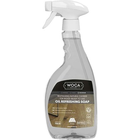 Woca Oil Refresher Spray Holzbodenseife, Reinigung- und Holzpflege 0,75 L natur