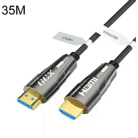 Câble optique actif HDMI 2.0 - 4K HD, longueur 35 m, mâle-mâle, (1/2)