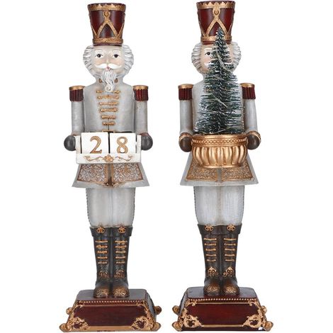 Lot de 2 figurines Casse-Noisette 31,5 cm LED / Merry Moments