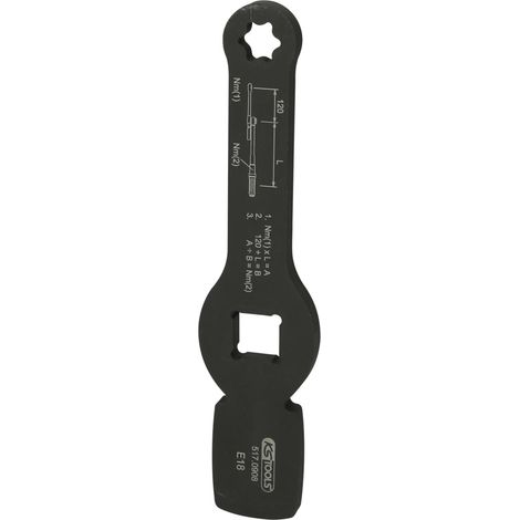 Kstools Chiave a bussola TORX E 18 metallizzata 21,5 cm