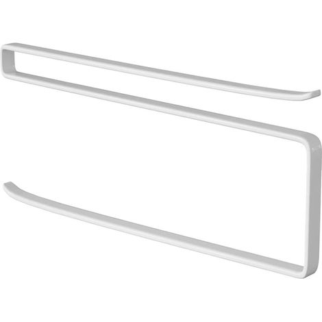 Support Papier Essuie-Tout - Structure En Z Acier Inoxydable - Sans Perçage Pour Cuisine Et Salle De Bain - Blanc (1/5)