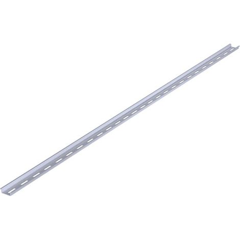 Rail DIN perforé oméga ETTROIT 1 mètre 35 x 7,5 mm en acier zingué - DB14983