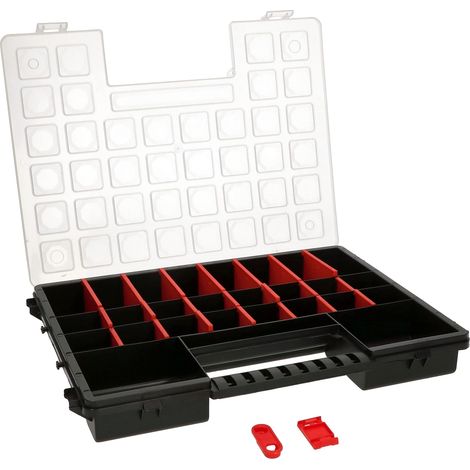 KOTARBAU Boîte de rangement double portable avec séparateurs réglables. (1/5)