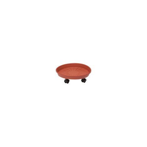SOTTOVASO MARGHERITA C/RUOTE 55X8HCM TERRACOTA- 3,0 pz