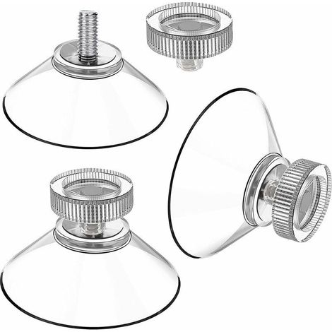 Saugnapf-Set mit 25 Saugnäpfen Ø 40 mm M4 – Transparente Saugnäpfe mit Rändelmutter