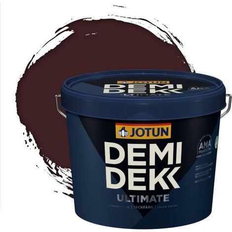 Peinture Bois - DEMI DEKK ULTIMATE - Satinée - RAL 3007 - Rouge Noir - 3L (1/2)