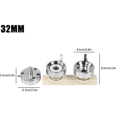Moule à boutons interchangeable en alliage d'aluminium 32mm pour machine à badges DIY (1/5)
