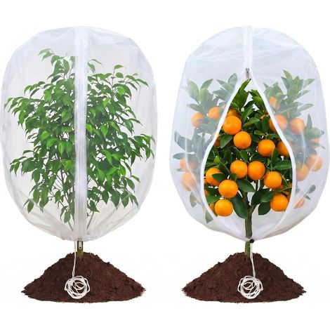 Filet de protection pour arbres fruitiers avec fermeture éclair et cordon, anti-oiseaux et insectes (1/5)