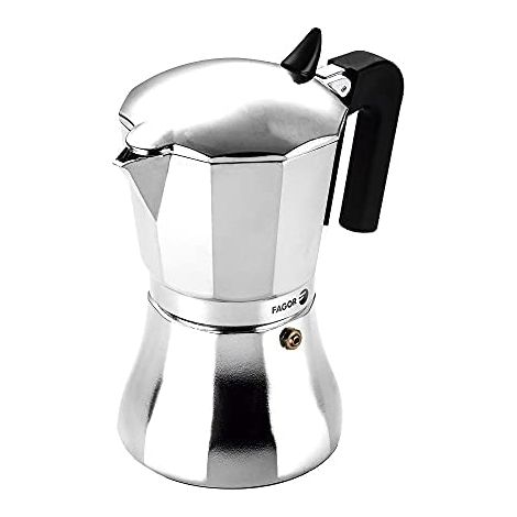 FAGOR Cupy Cafetière Expresso Italienne Induction Aluminium 9 Tasses Café, Vitrocéramique Argent (1/5)