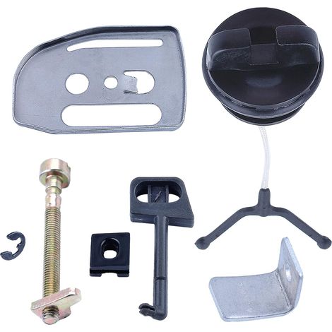 Chain Tensioner Catch Bar Plate For Husqvarna136 137 141 530038593, chain adjuster tensioner, bar plate, chain catcher, choke rod, oil cap (1/5)
