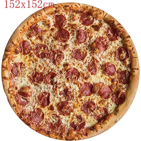 Couverture Pizza - Couverture Hamburger Ronde - Pour Canapé Picnic Décoration Murale - 182 x 182 cm (1/5)