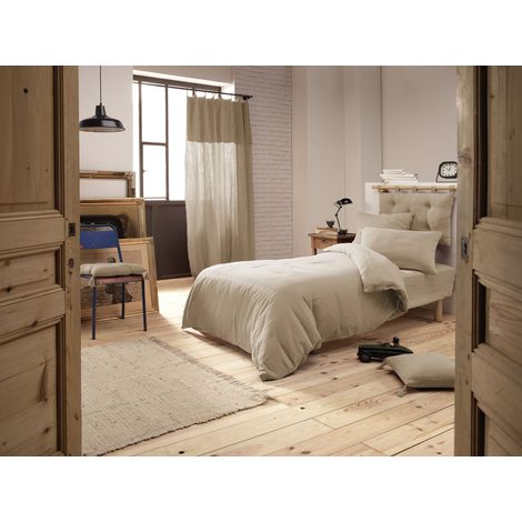 Housse de Couette 140 x 200 cm – Double Gaze de Coton 125 g/m² – Gaïa Ficelle