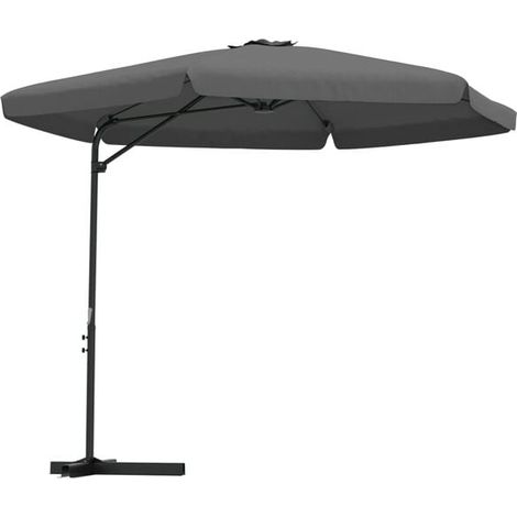 Parasol d'extérieur avec un mât en acier de 300 cm, gris anthracite. (1/5)