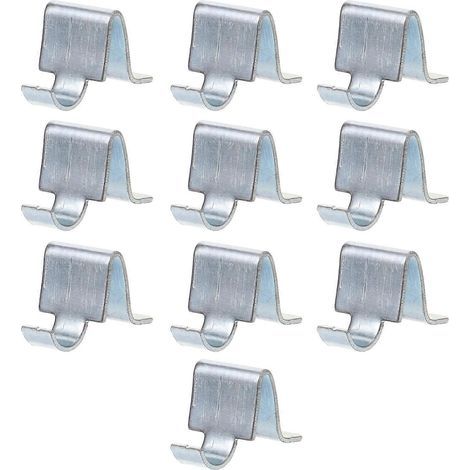 10 clips de fixation pour étagères de classeur, en métal, pour charges lourdes-2.50X1.60X1.60CM-Silver (1/3)