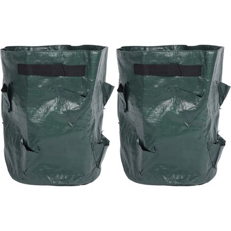 Lot de 2 sacs de culture pour fraisiers de 10 gallons (environ 38 litres) avec 8 poches, pour une utilisation intérieure ou extérieure.