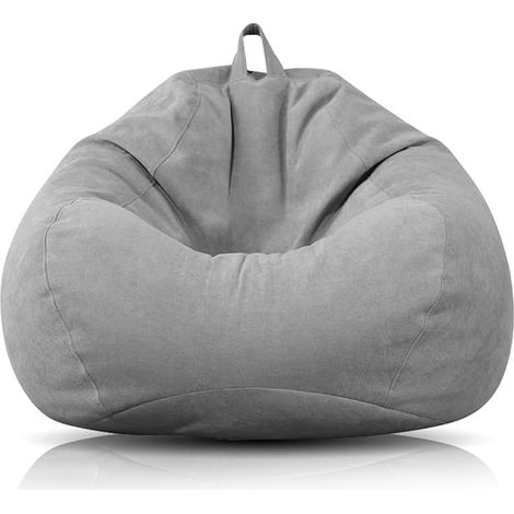 XL Drop-Shaped Pouffe Linen Cotton Blend 100 x 120 cm Living Room Children's Bedroom Outdoor (1/5)
