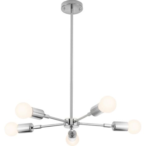 Lampada da soffitto - a sospensione - 5 bracci - Tristan Argento