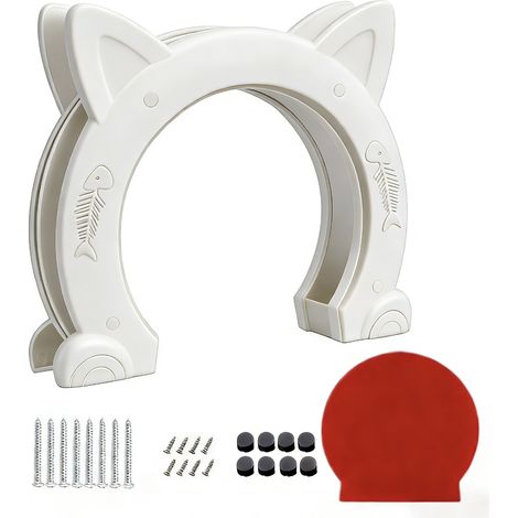 Flap Porte Chat - Diamètre Intérieur 17 5 Cm - Pour Portes Intérieures Et Cloisons - Modèle L - 1 Pièce (1/5)