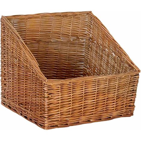 Cesta expositor de pan de mimbre cuadrado cm 45 x 45 h 40