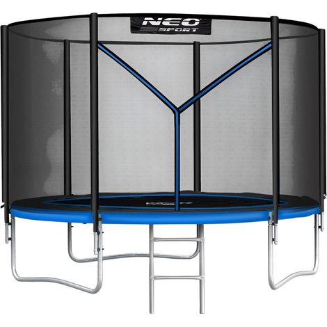 Trampolino da giardino Neo-Sport da 183 cm (6 piedi) con rete e scaletta per esterni.