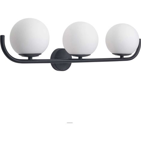 FORLIGHT Sfera apliqiue triple esferico para bombilla G9 en color negro